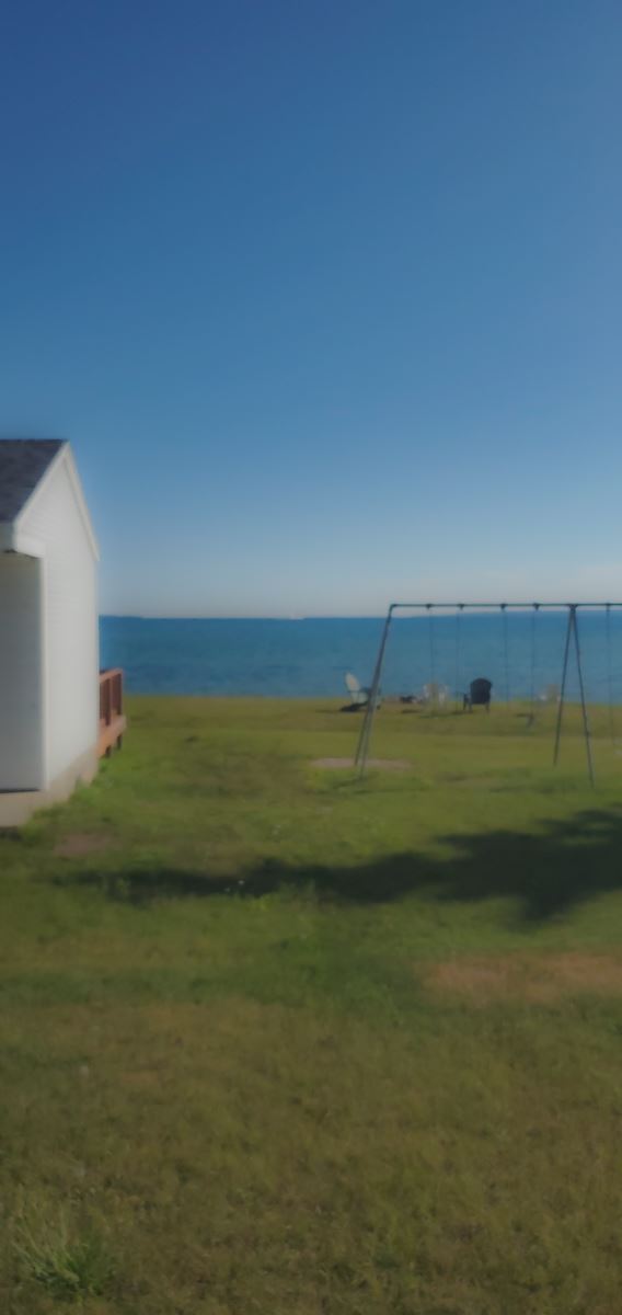 house with swingset blurred