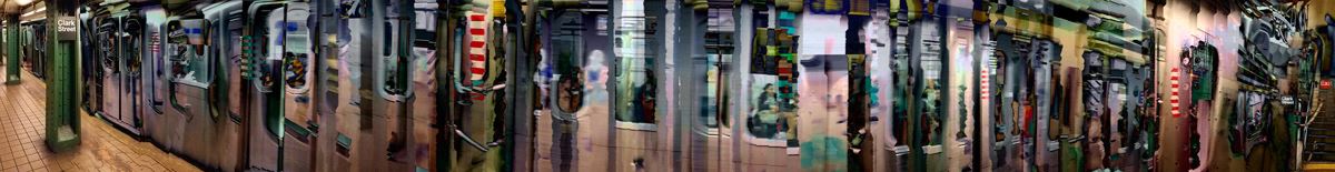 long panorama of newyork subway