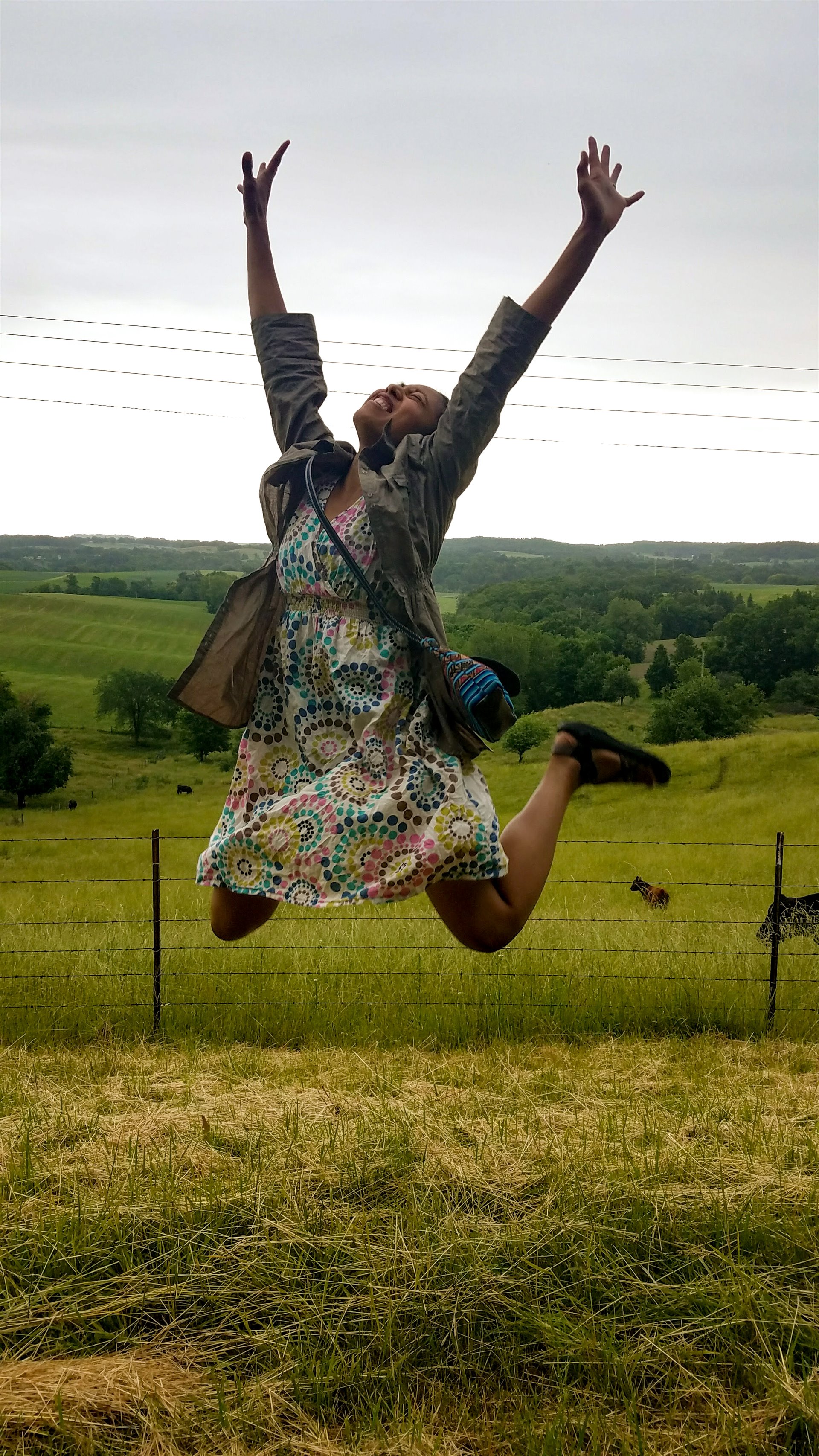 woman jumping