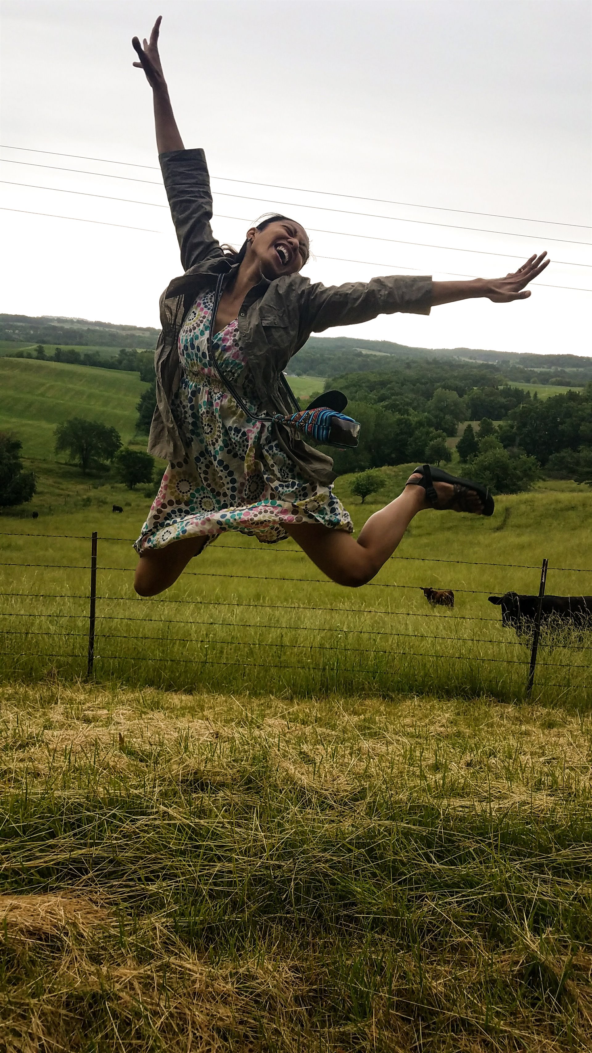 woman jumping