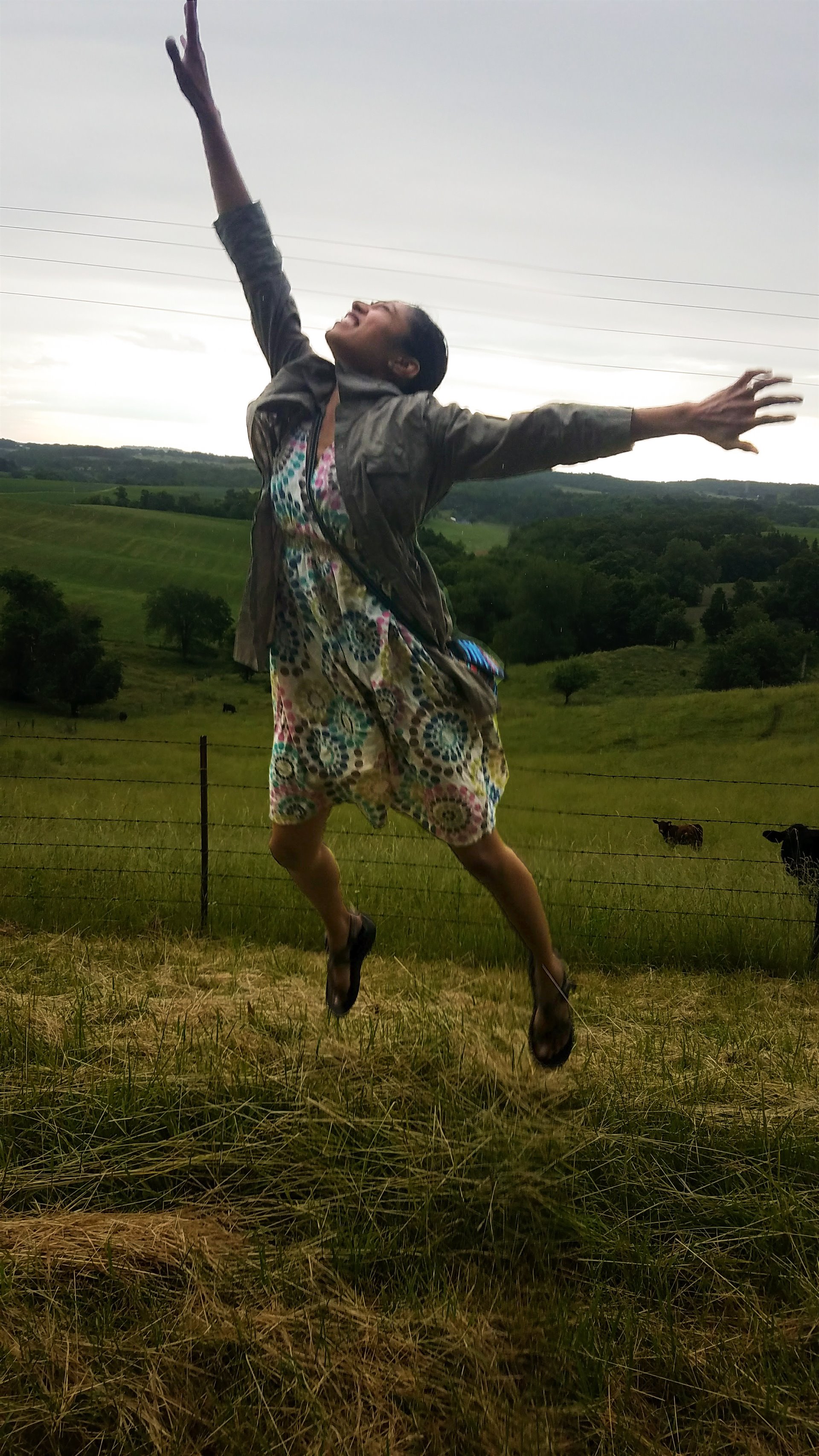 woman jumping