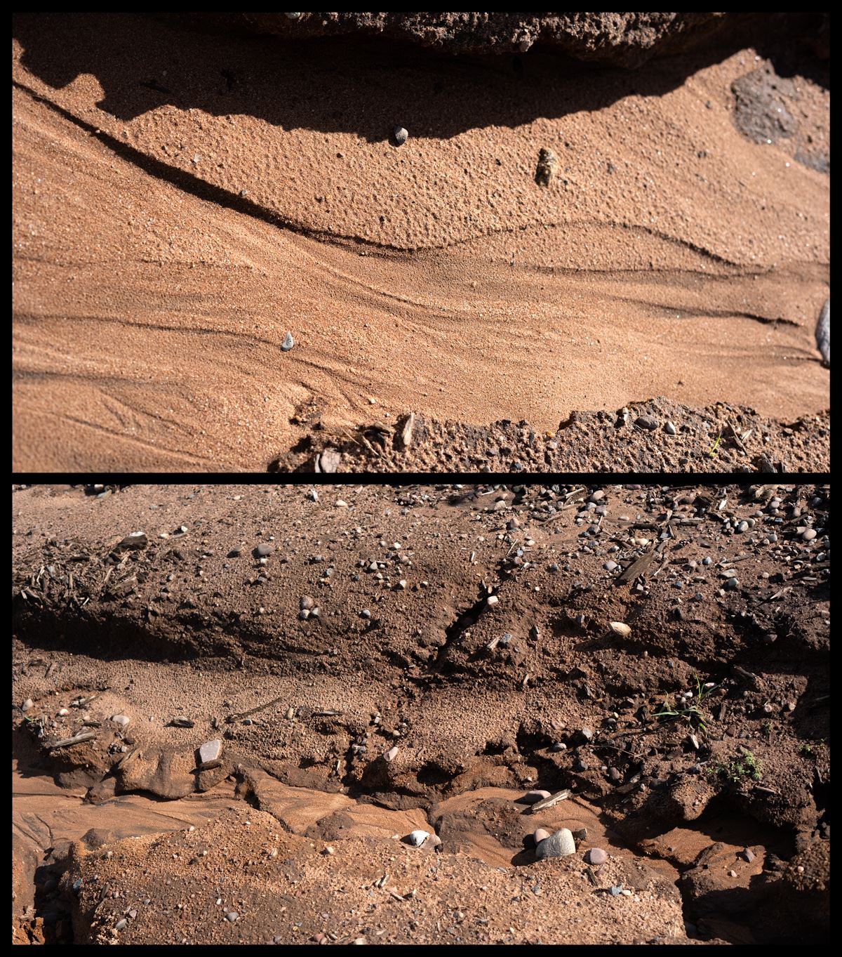 art picture made of sand and rocks