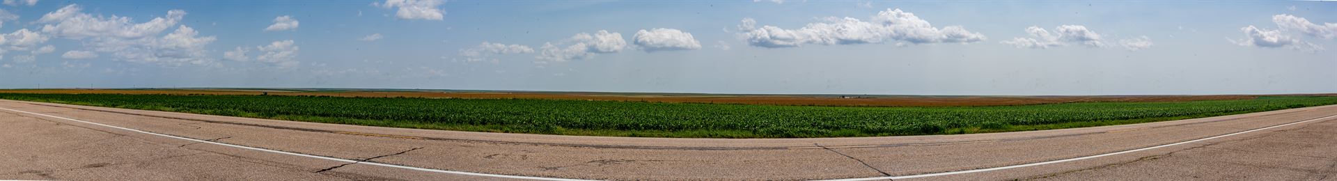 panorama of flat road