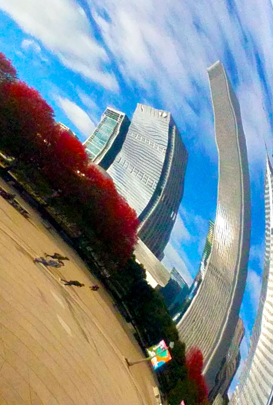 city reflected in the bean in Chicago