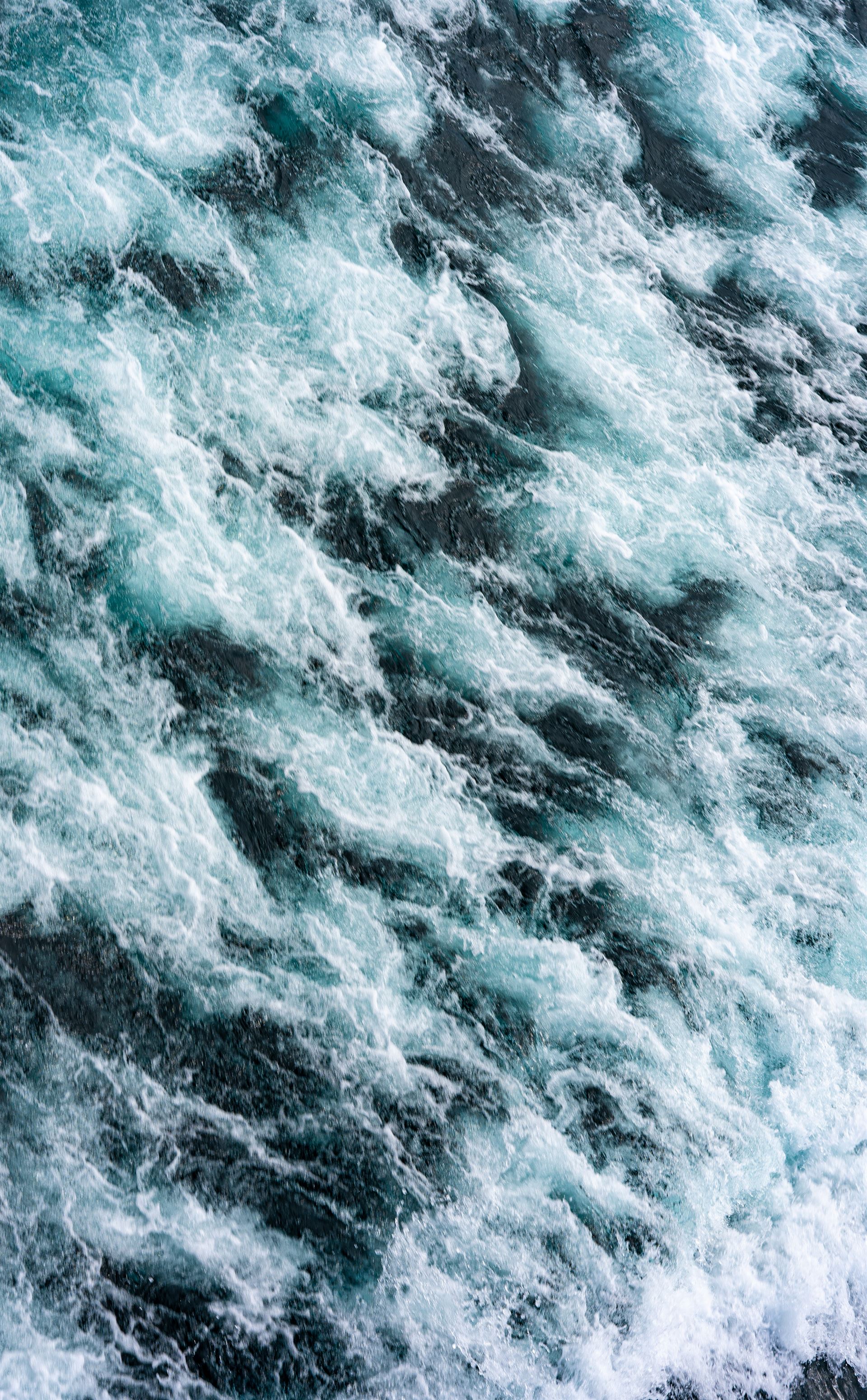 closeup of turbulent water