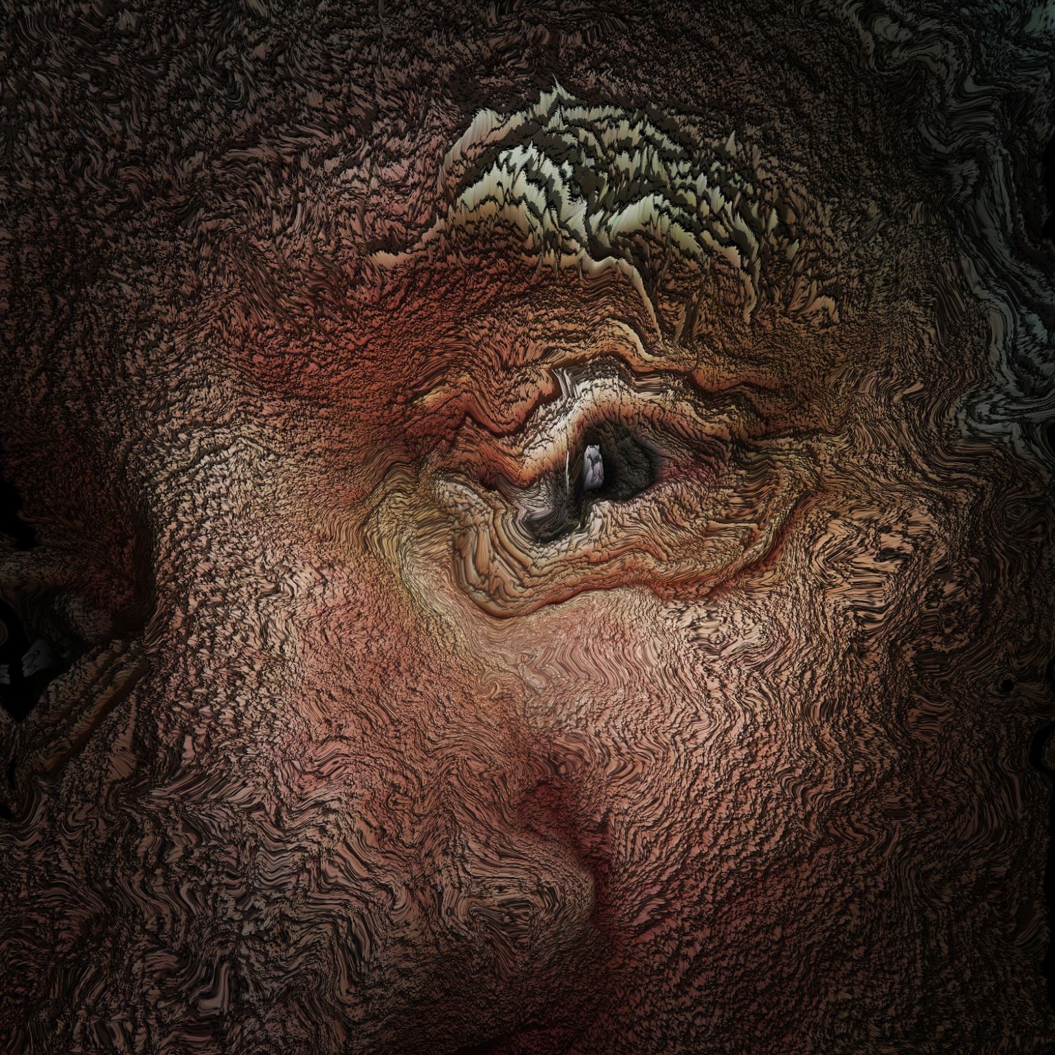 Digital manipulation to make Dalek face distorted
