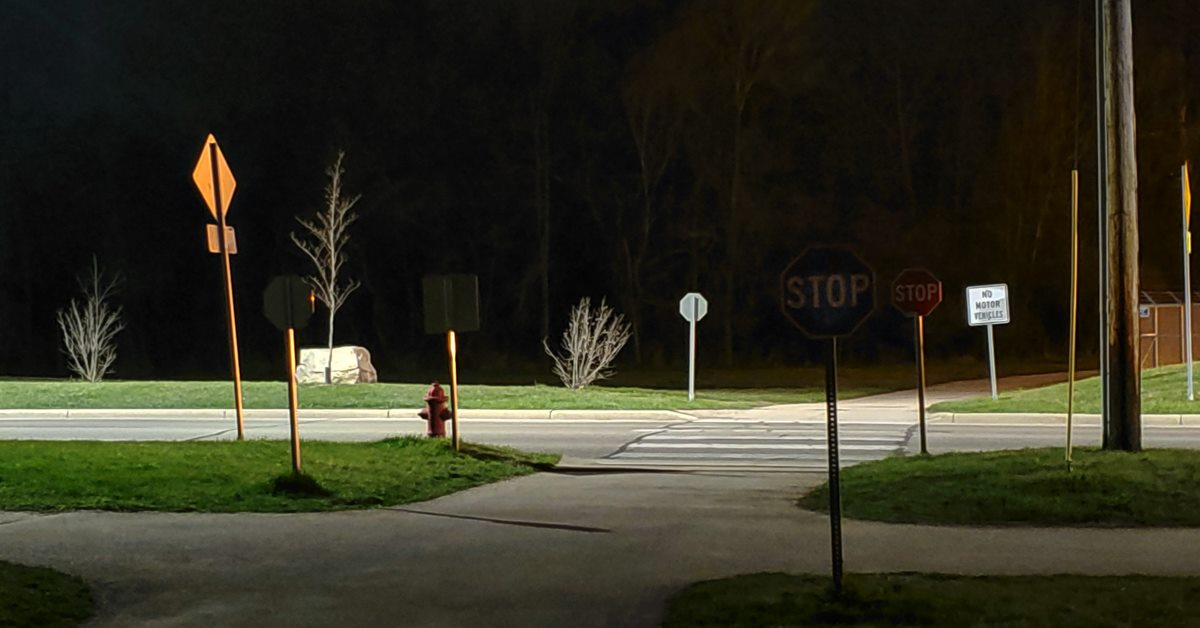 group of stop signs