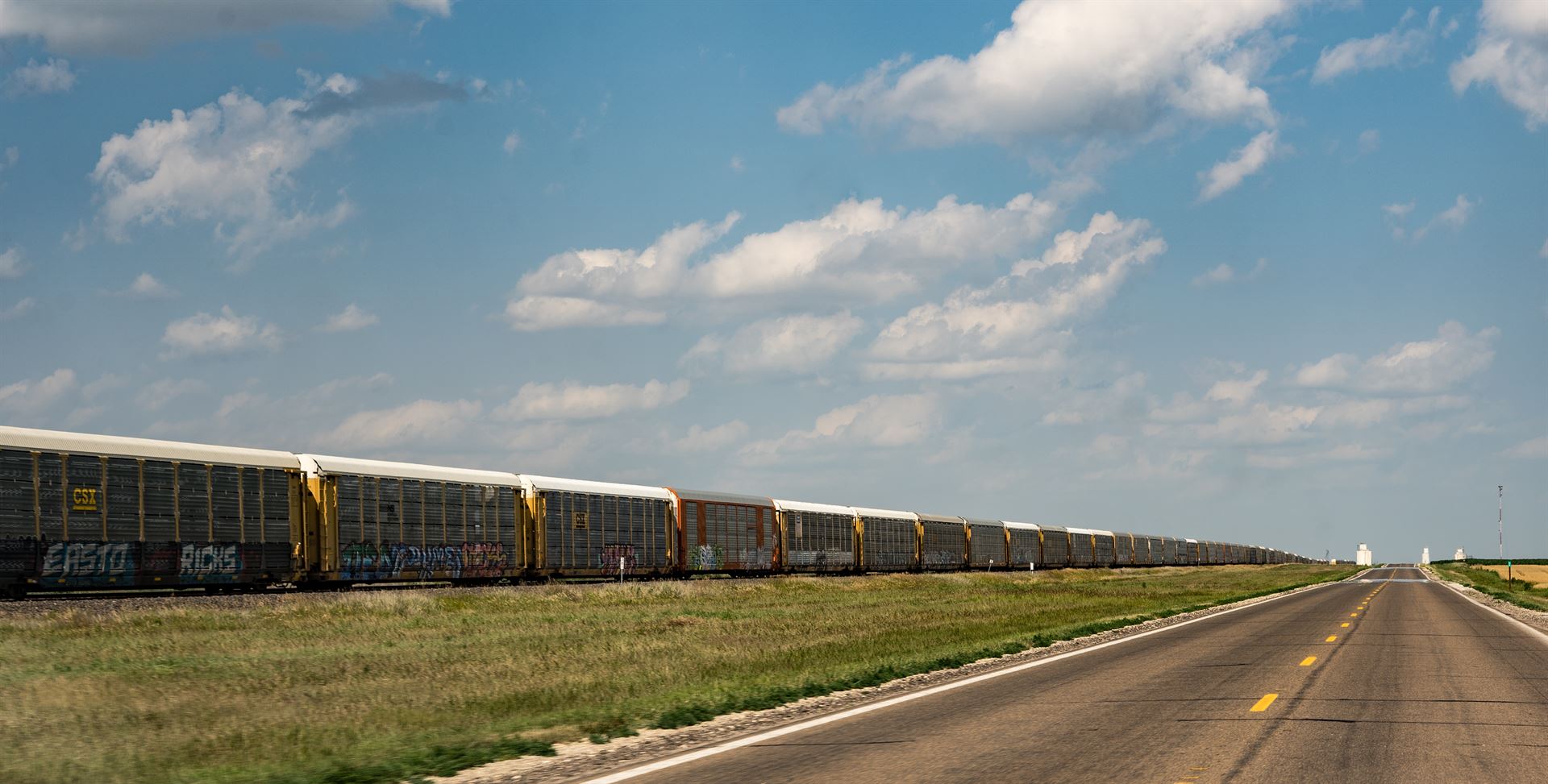 long train by road