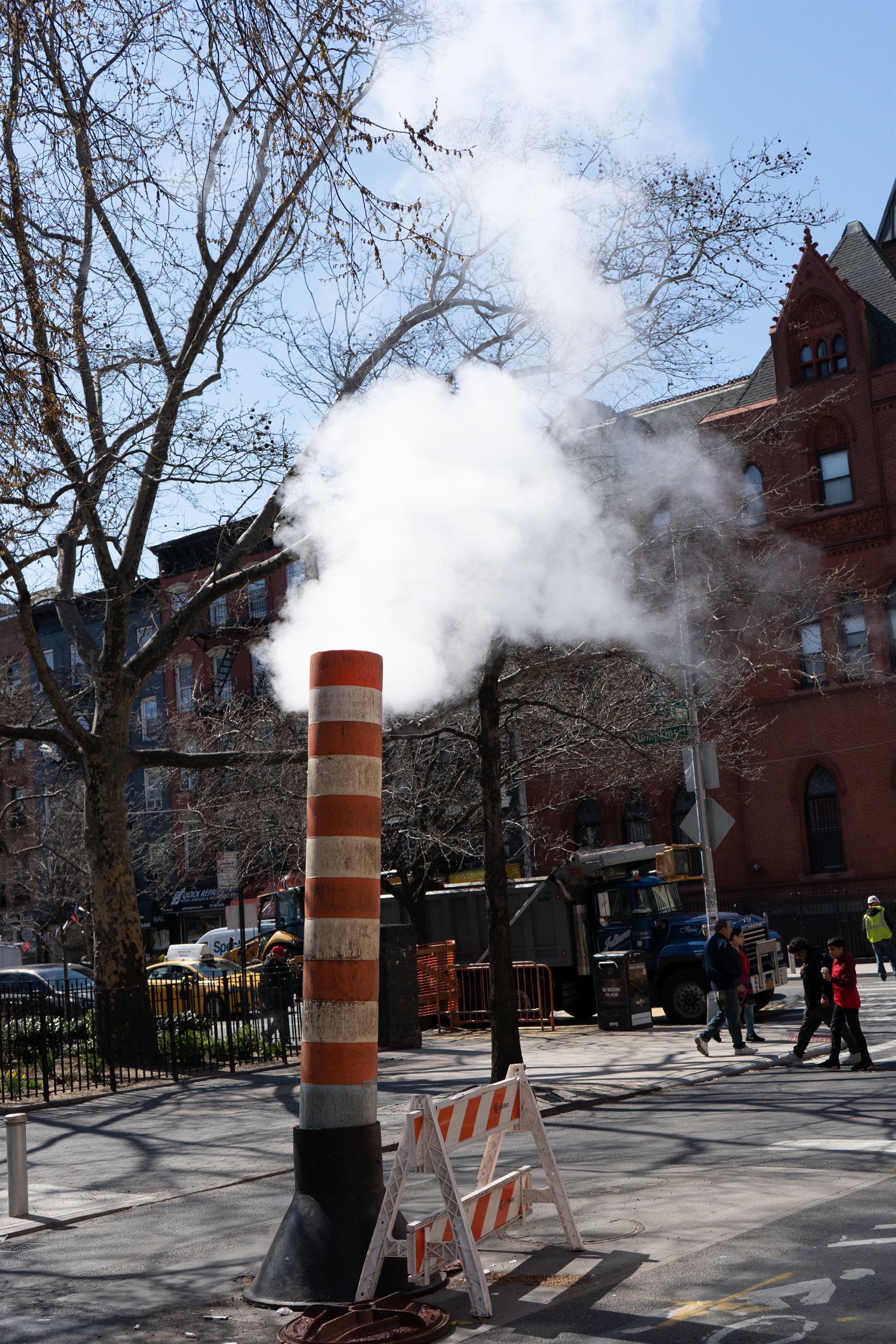 steam coming out of NY subway